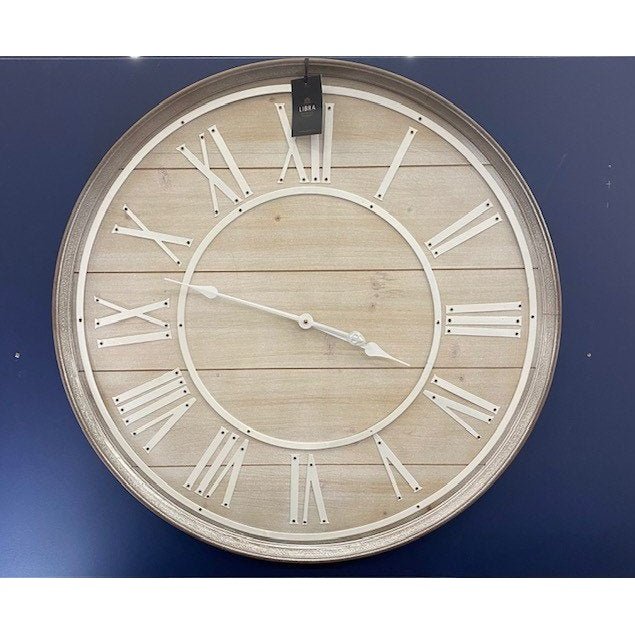 Hemsby Bleached Wooden Wall Clock