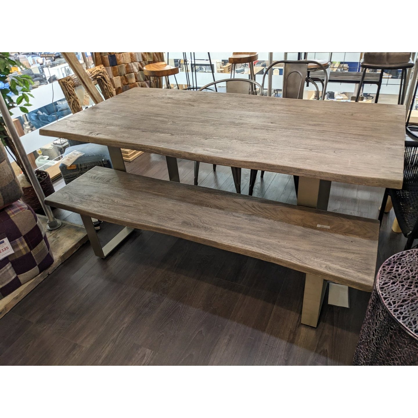 Huntington Grey Table (200 x 100) and Bench
