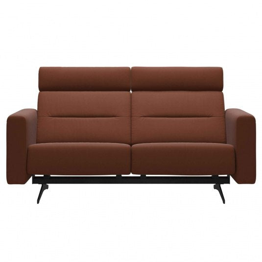 Stressless 2 Seater Stella Sofa With 2 Headrests In Paloma Copper - Black Feet