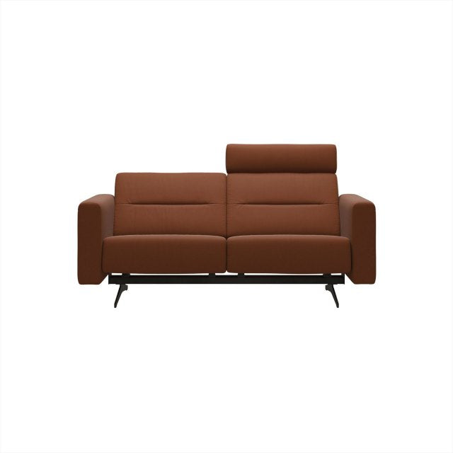 Stressless 2 Seater Stella Sofa With 2 Headrests In Paloma Copper - Black Feet