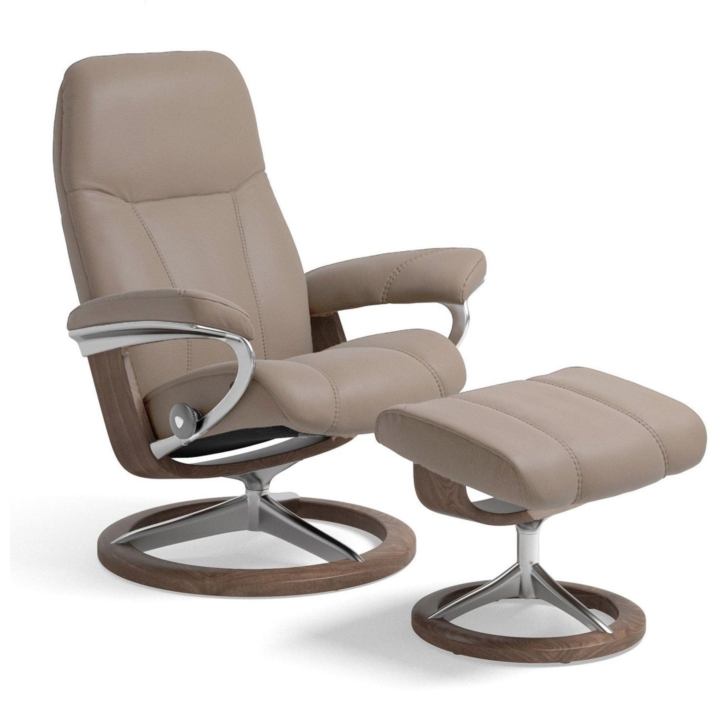 Stressless Consul Large Signature Base Recliner with Stool SPECIAL OFFER - Hunter Furnishing