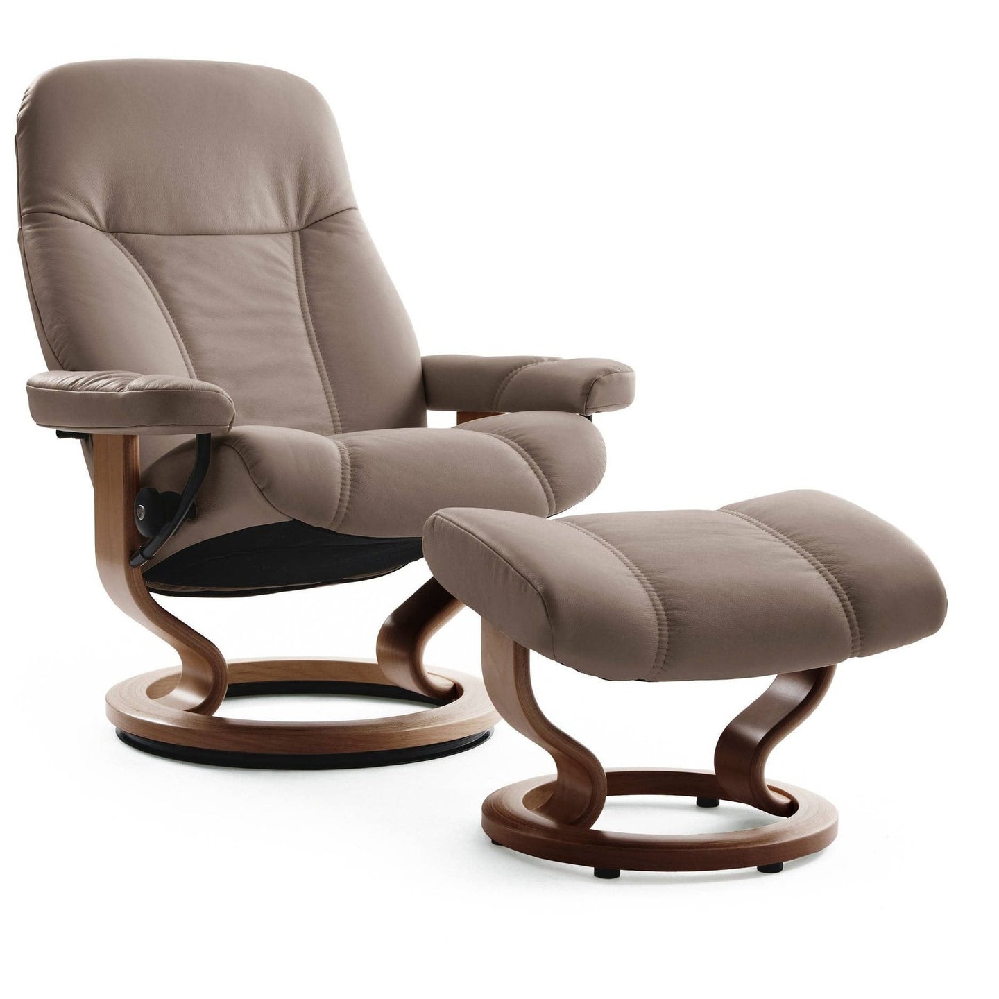 Stressless Consul Small Recliner with Stool - Hunter Furnishing