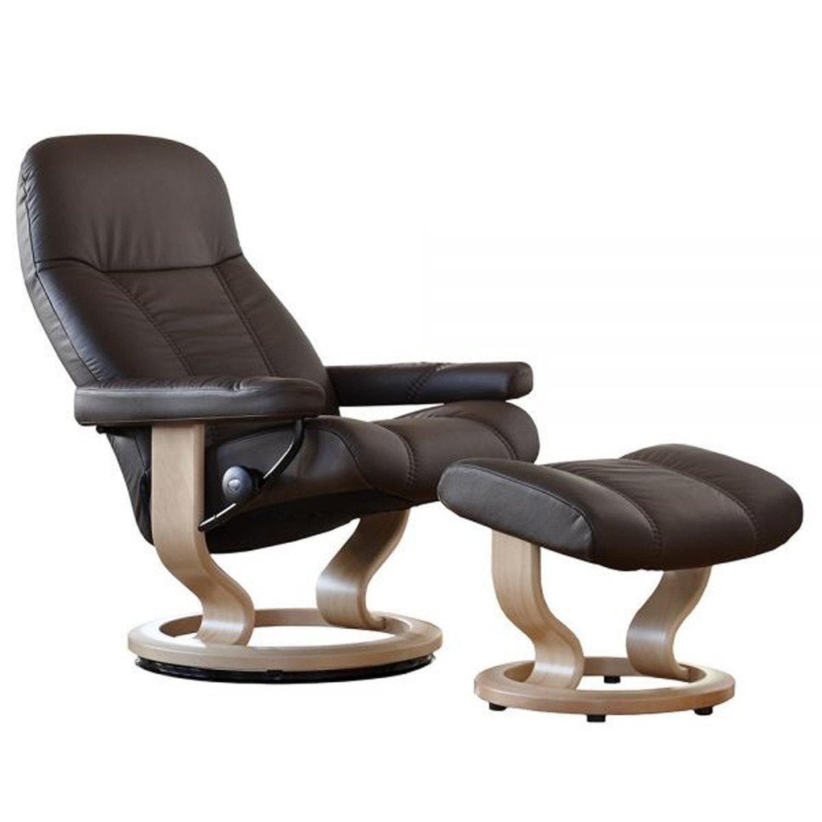 Stressless Consul Small Recliner with Stool - Hunter Furnishing