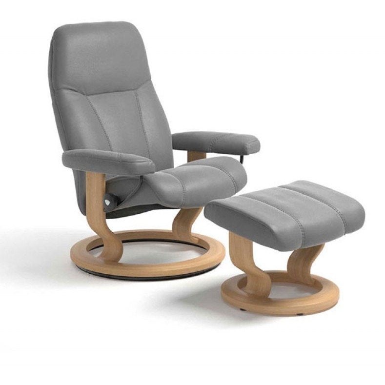 Stressless Consul Small Recliner with Stool SPECIAL OFFER - Hunter Furnishing