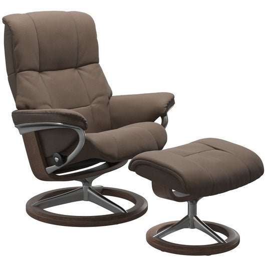 Stressless Mayfair Large Recliner with Stool Signature Base SPECIAL OFFER - Hunter Furnishing