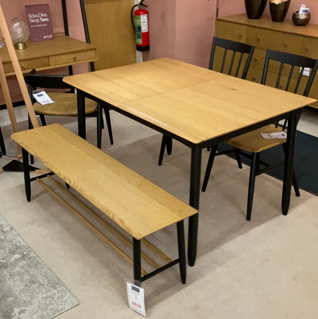 Errol Monza Dining Table, Bench and Two Chairs