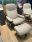 Stressless Consul Classic Medium With Stool in Fabric