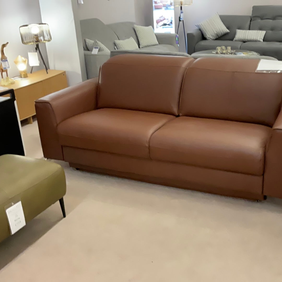 ROM Triton 2.5 Leather Sofa with Sofa Bed