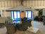 Firmans Roma White Parasol With Water filled base, speaker system and LED lights.