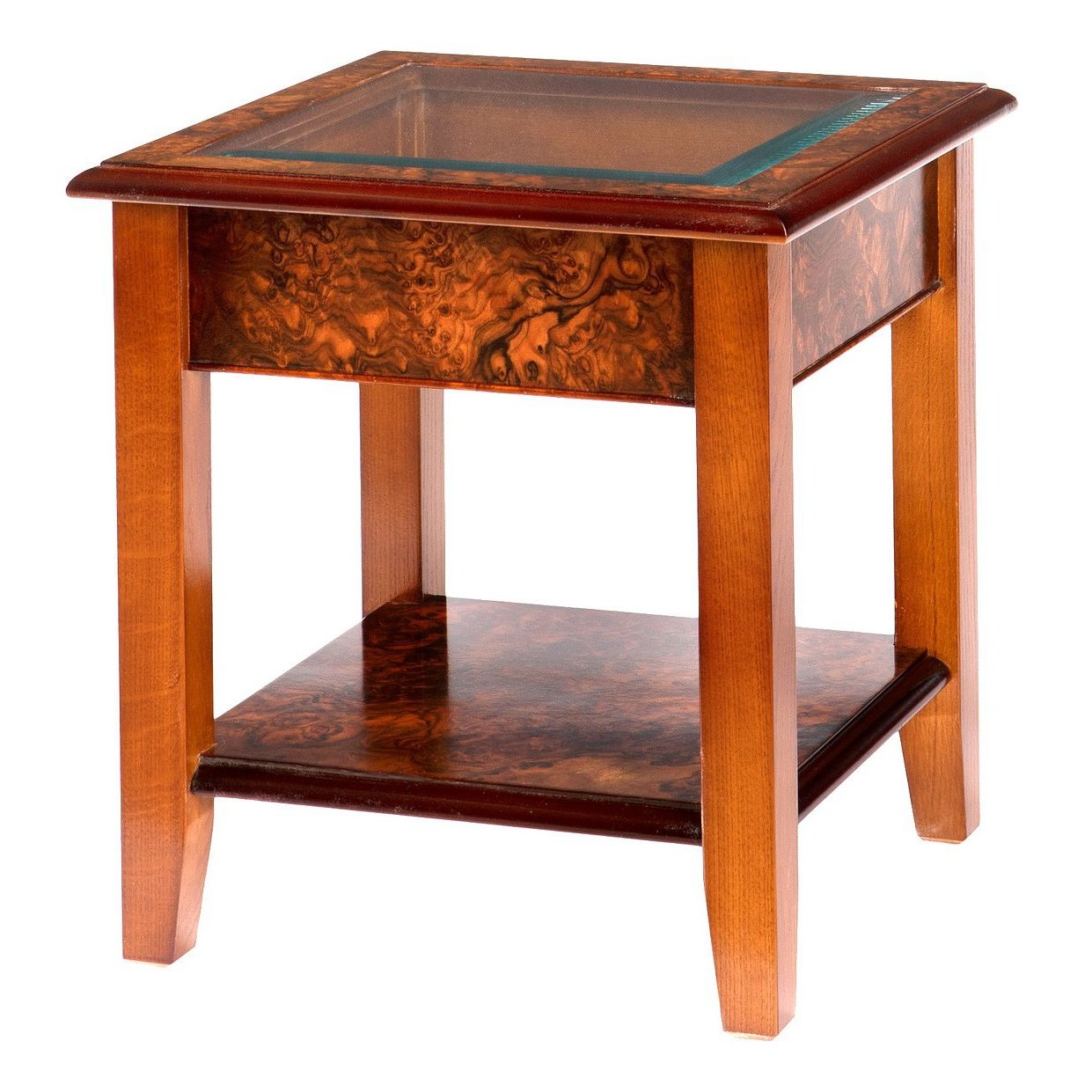 Ashmore WA107 Glass Top Lamp Table. - Hunter Furnishing