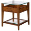 Ashmore WA810 Glass Top & Bottom Lamp Table.