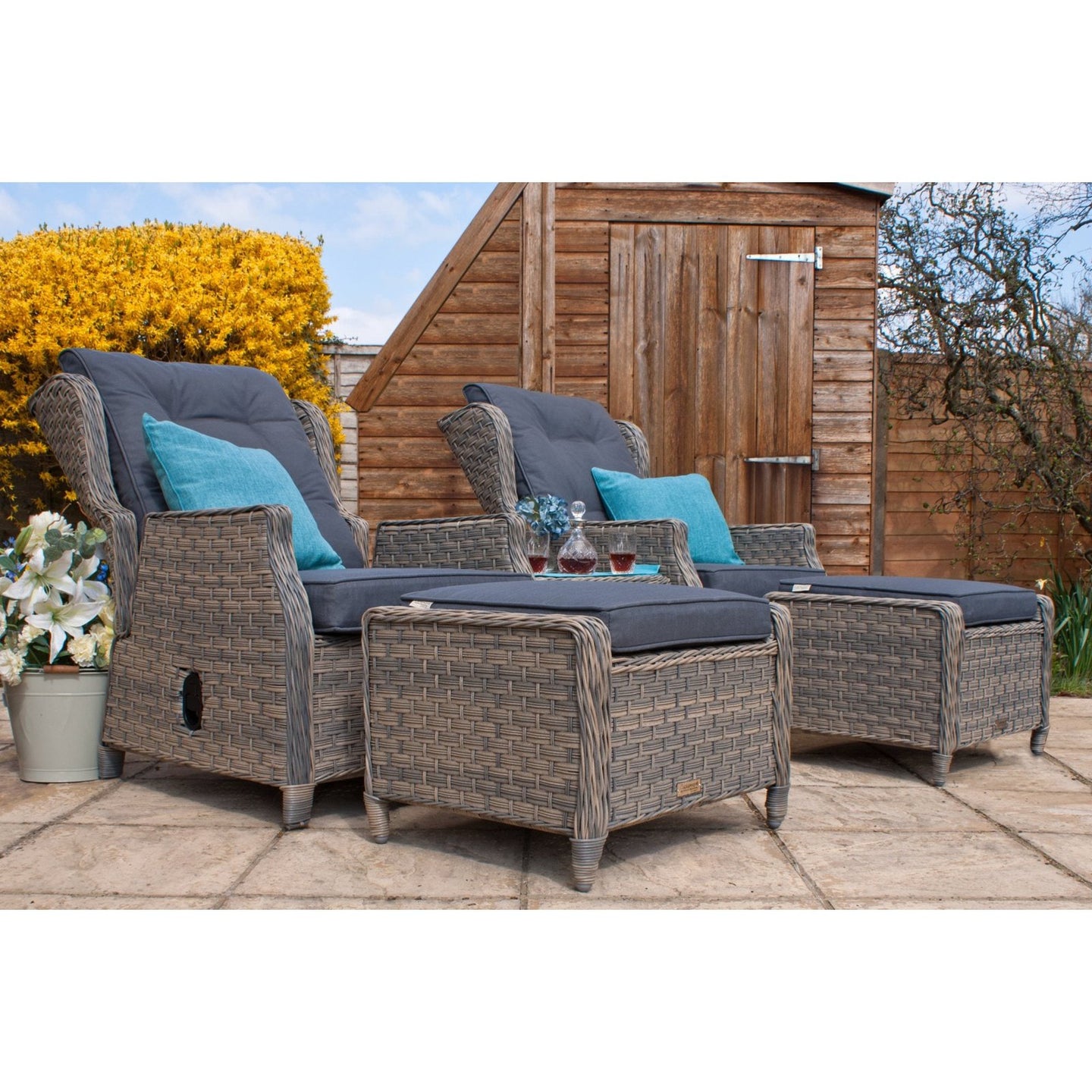 Corfu Reclining Armchair Set - Hunter Furnishing