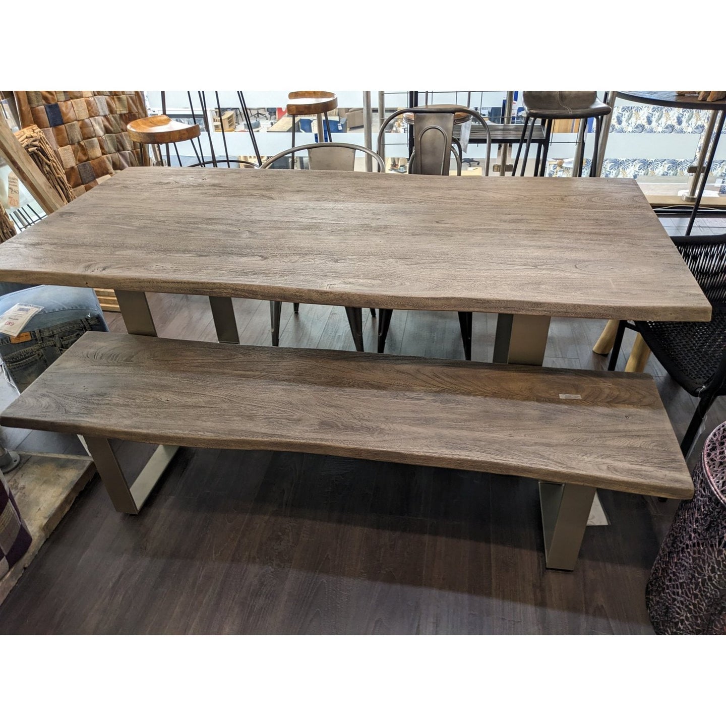 Huntington Grey Table 200 x 100 and Bench - Hunter Furnishing
