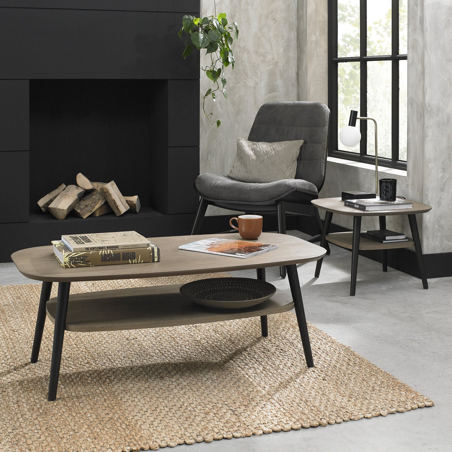Loft Vintage Weathered Oak Coffee Table - Hunter Furnishing