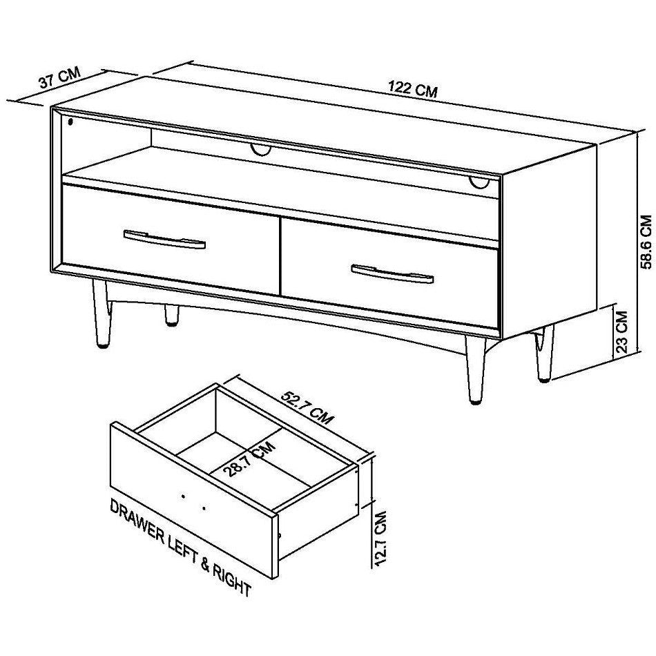 Loft Vintage Weathered Oak Media Unit - Hunter Furnishing