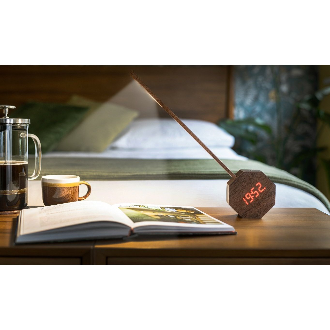 Octagon One Plus Portable Alarm Clock Desk Light - Hunter Furnishing