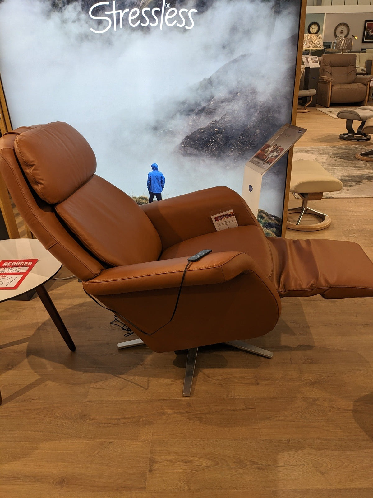 Stressless Sam Recliner Chair With  Heat and Massage