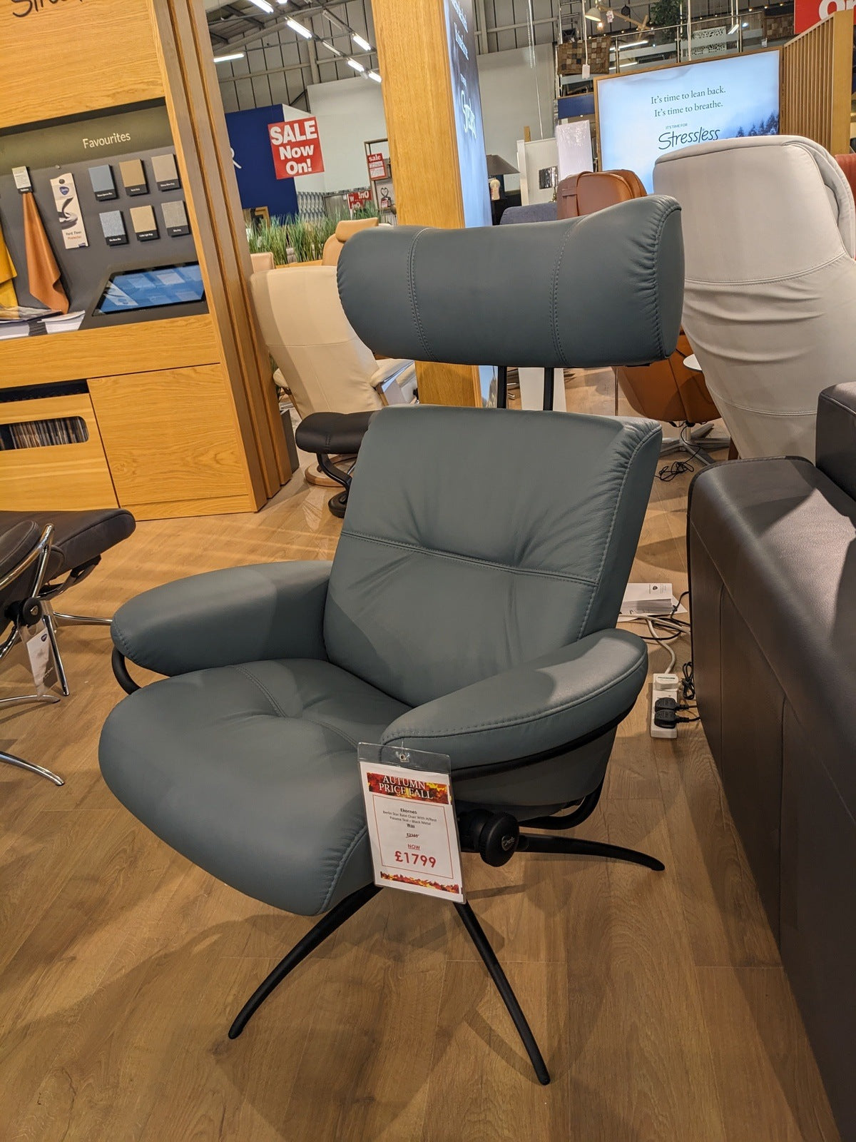 Stressless Berlin Recliner Chair and Stool