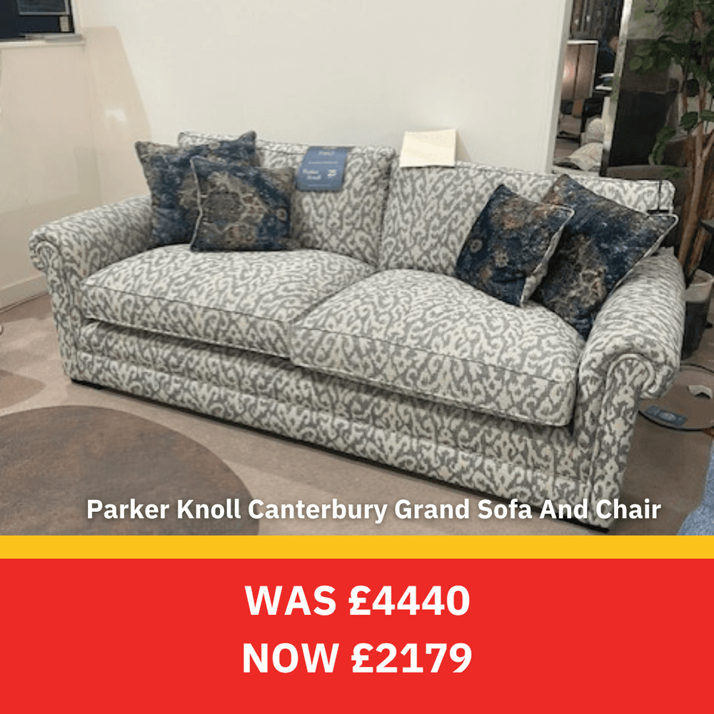 Parker Knoll Canterbury Grand Sofa and Chair was £4440 now £2179