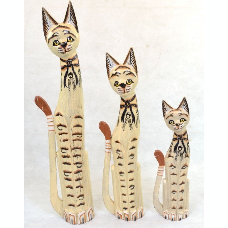 Set of 3 Large Cats - Hunter Furnishing