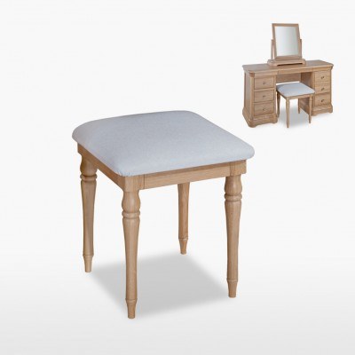 TCH Lamont Bedroom Stool in Oak Finish. - Hunter Furnishing