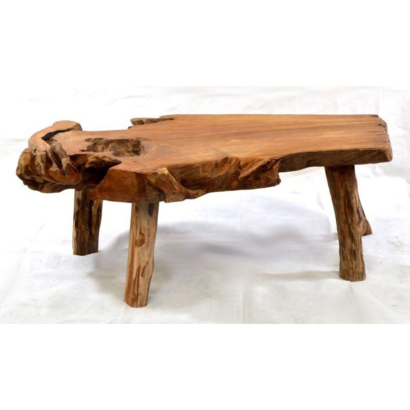 Natural Wood Stump Coffee Table Golden Tree Stump Small Side Table