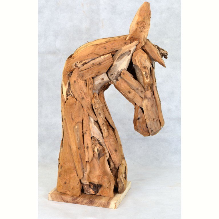 Wooden Horses Head - Hunter Furnishing