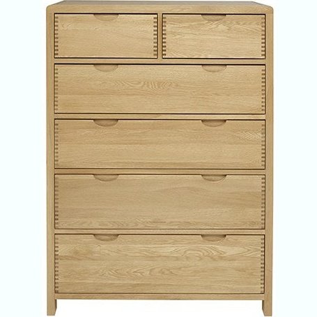 Ercol Bosco 6 Drawer Tall Wide Chest.