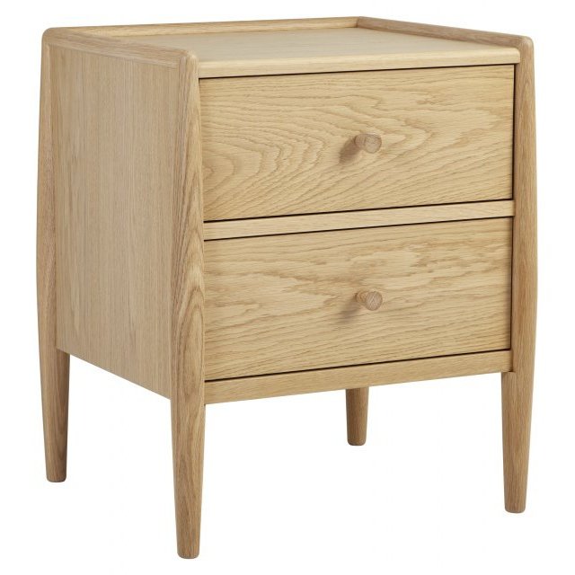 Ercol Winslow 2 Drawer Bedside Cabinet.