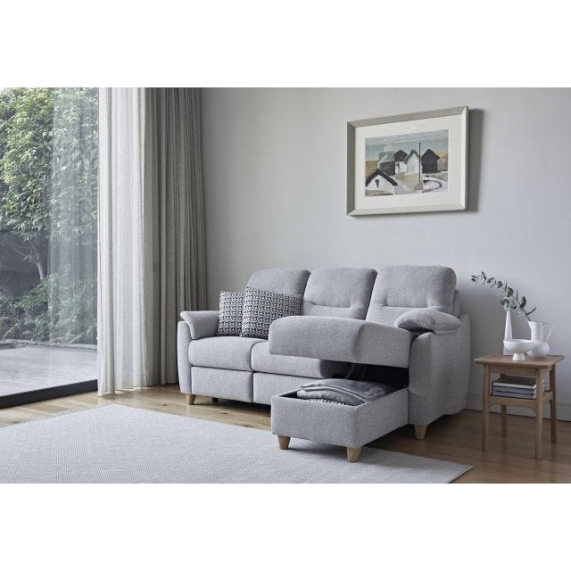 G Plan Spencer 3 Seater Chaise Sofa in Fabric - Storage - Hunter Furnishing