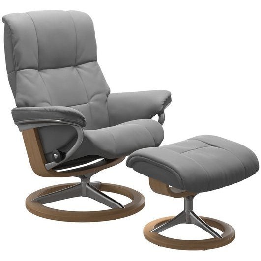 Stressless Mayfair Large Recliner with Stool Signature Base SPECIAL OFFER - Hunter Furnishing