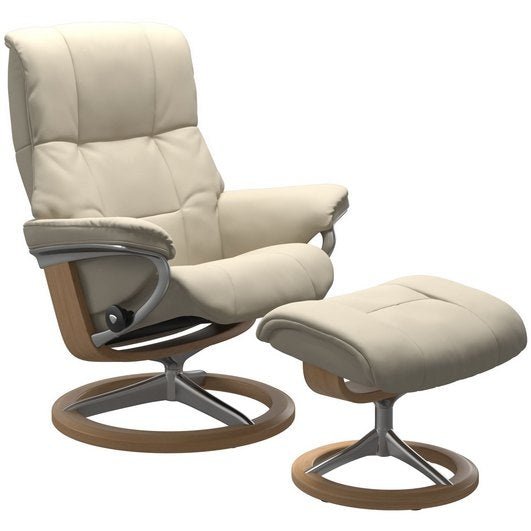 Stressless Mayfair Large Recliner with Stool Signature Base SPECIAL OFFER - Hunter Furnishing