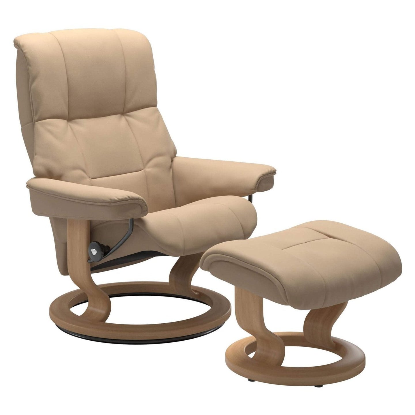 Stressless Mayfair Medium Classic Recliner with Stool - Hunter Furnishing