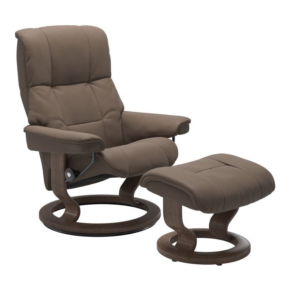 Stressless Mayfair Small Classic Recliner with Stool - Hunter Furnishing