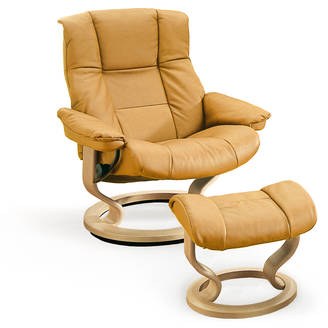 Stressless Mayfair Small Recliner with Stool - Hunter Furnishing